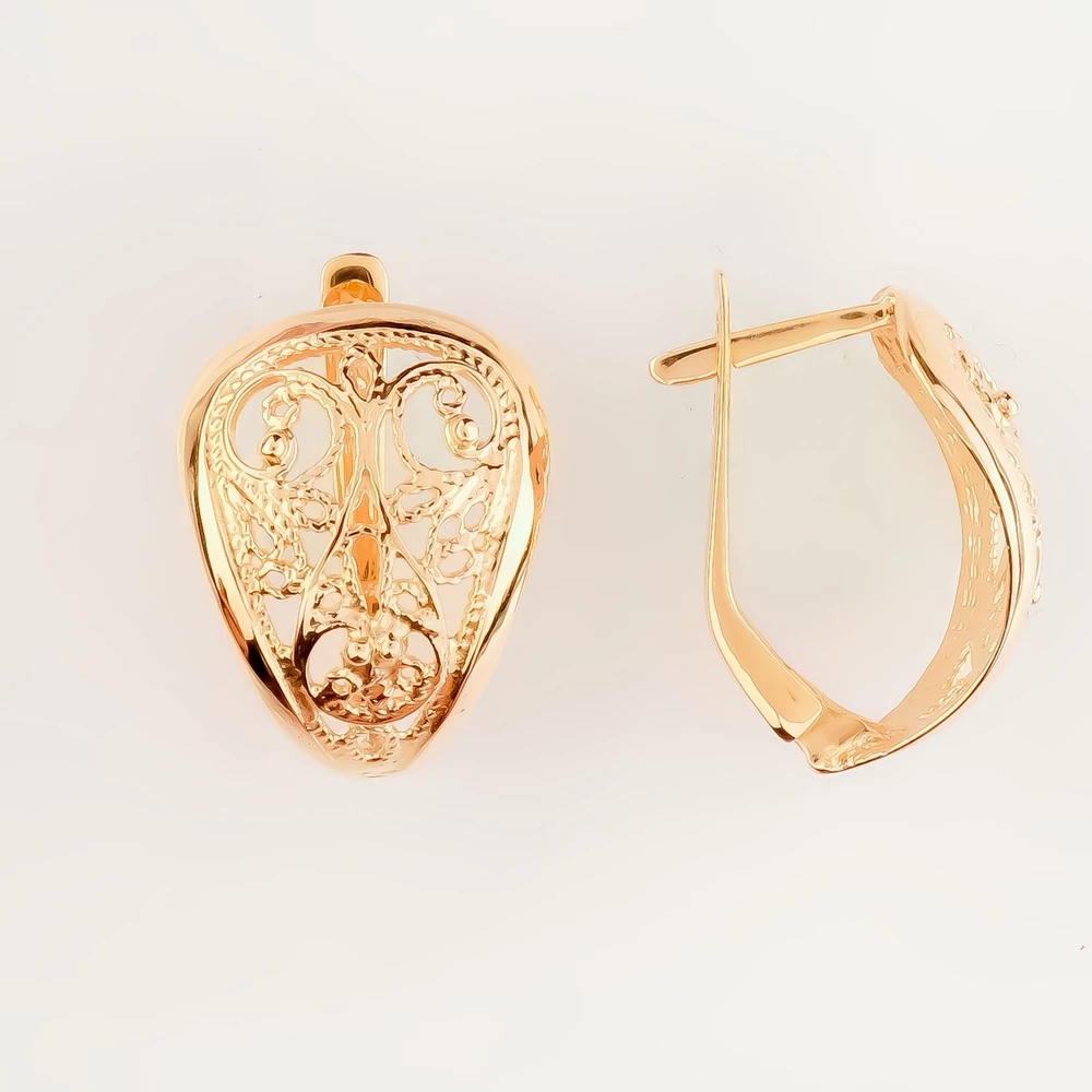 Серьги из красного золота 585 пробы