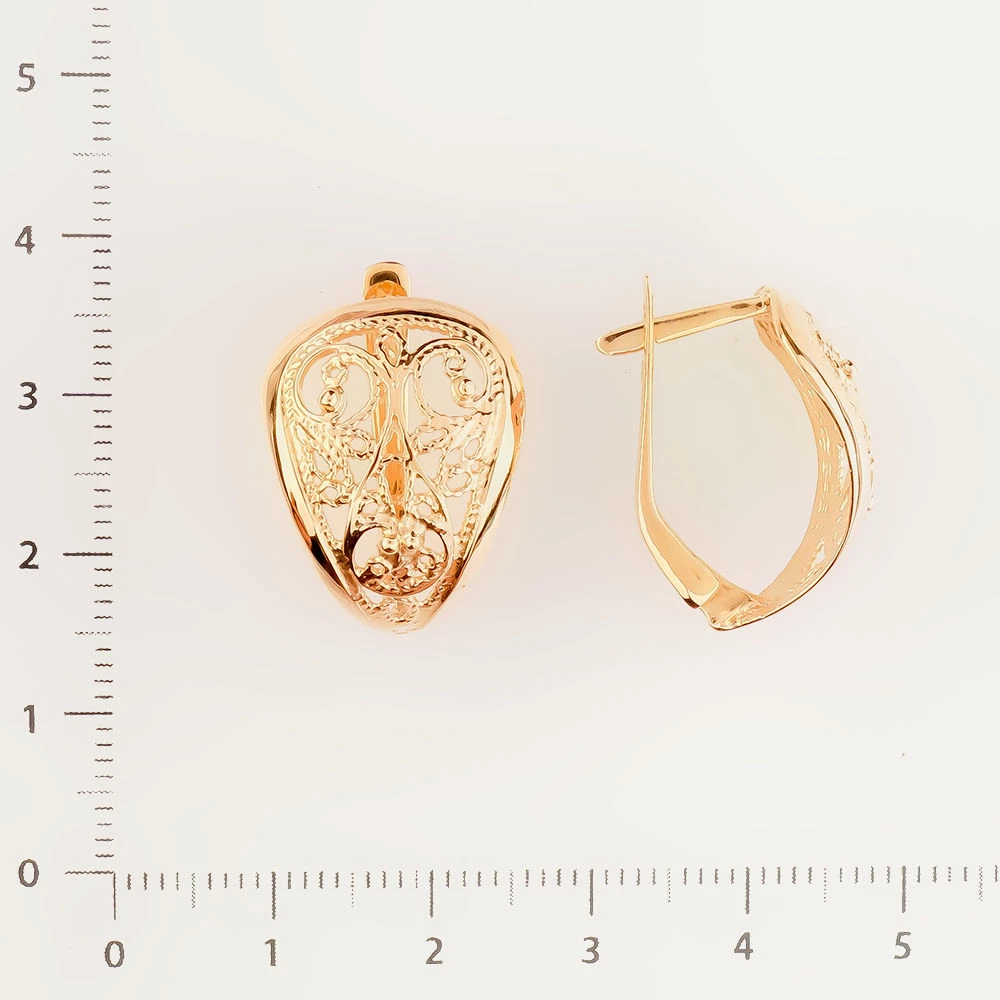 Серьги из красного золота 585 пробы