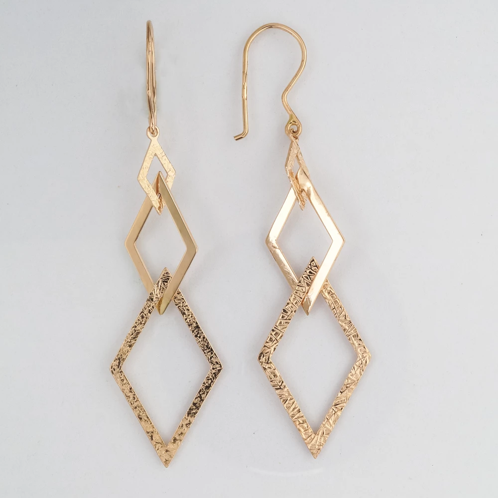 Серьги из красного золота 585 пробы