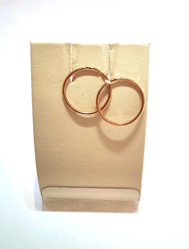 Серьги конго из красного золота 585 пробы