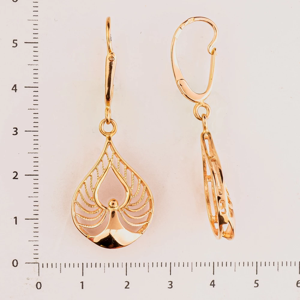 Серьги из красного золота 585 пробы
