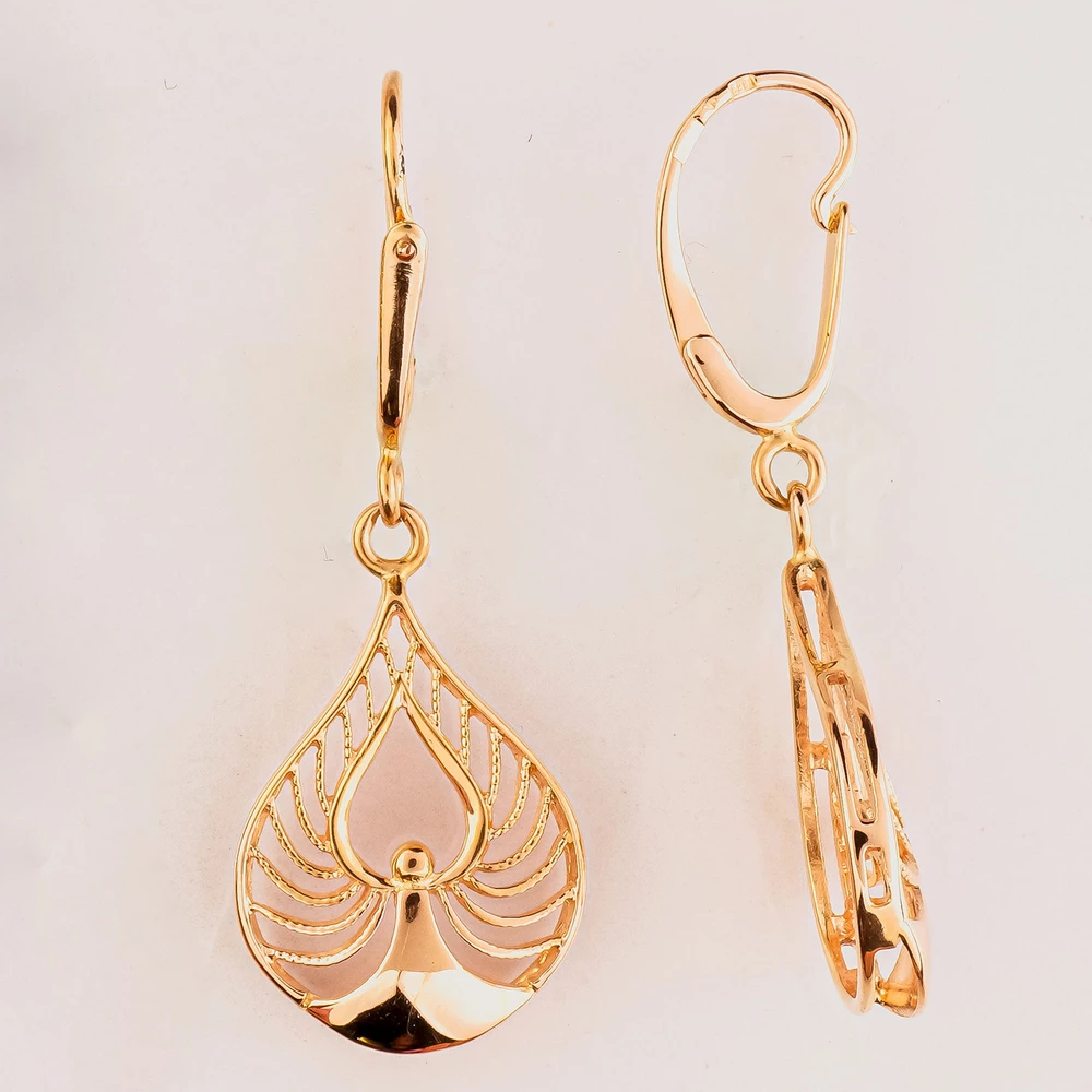 Серьги из красного золота 585 пробы