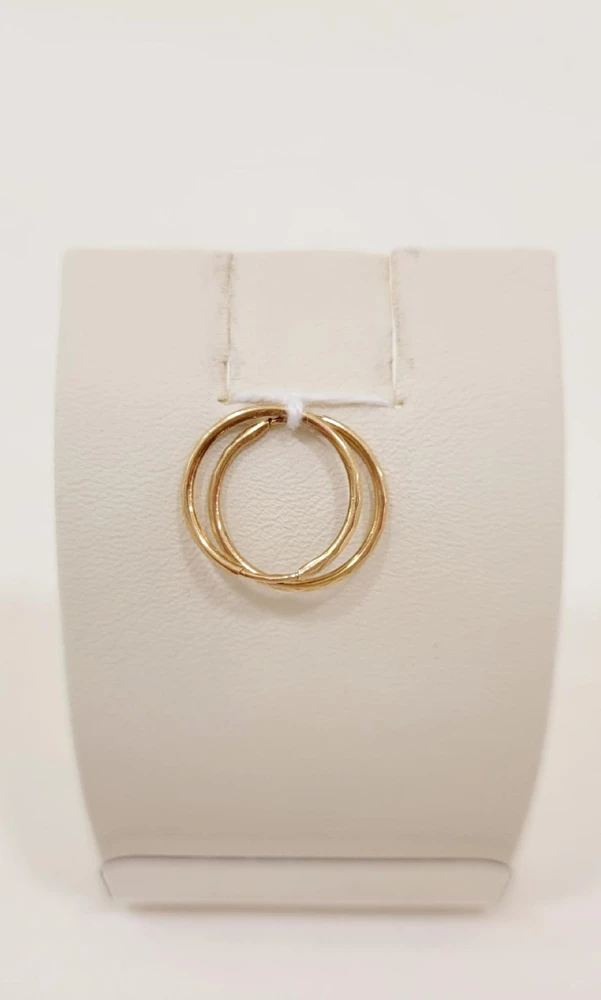 Серьги конго из красного золота 585 пробы