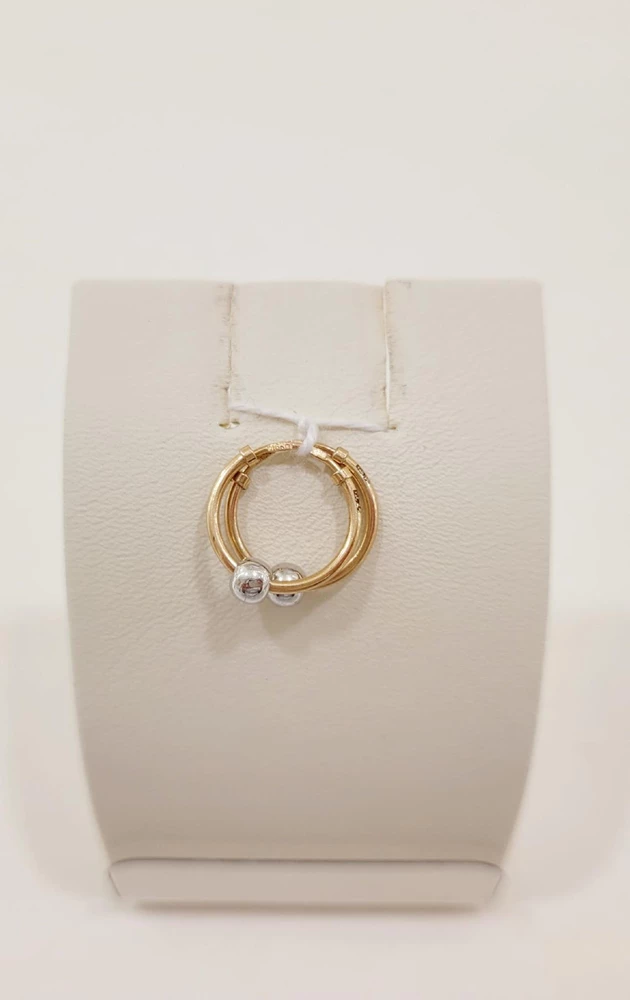 Серьги конго из красного золота 585 пробы