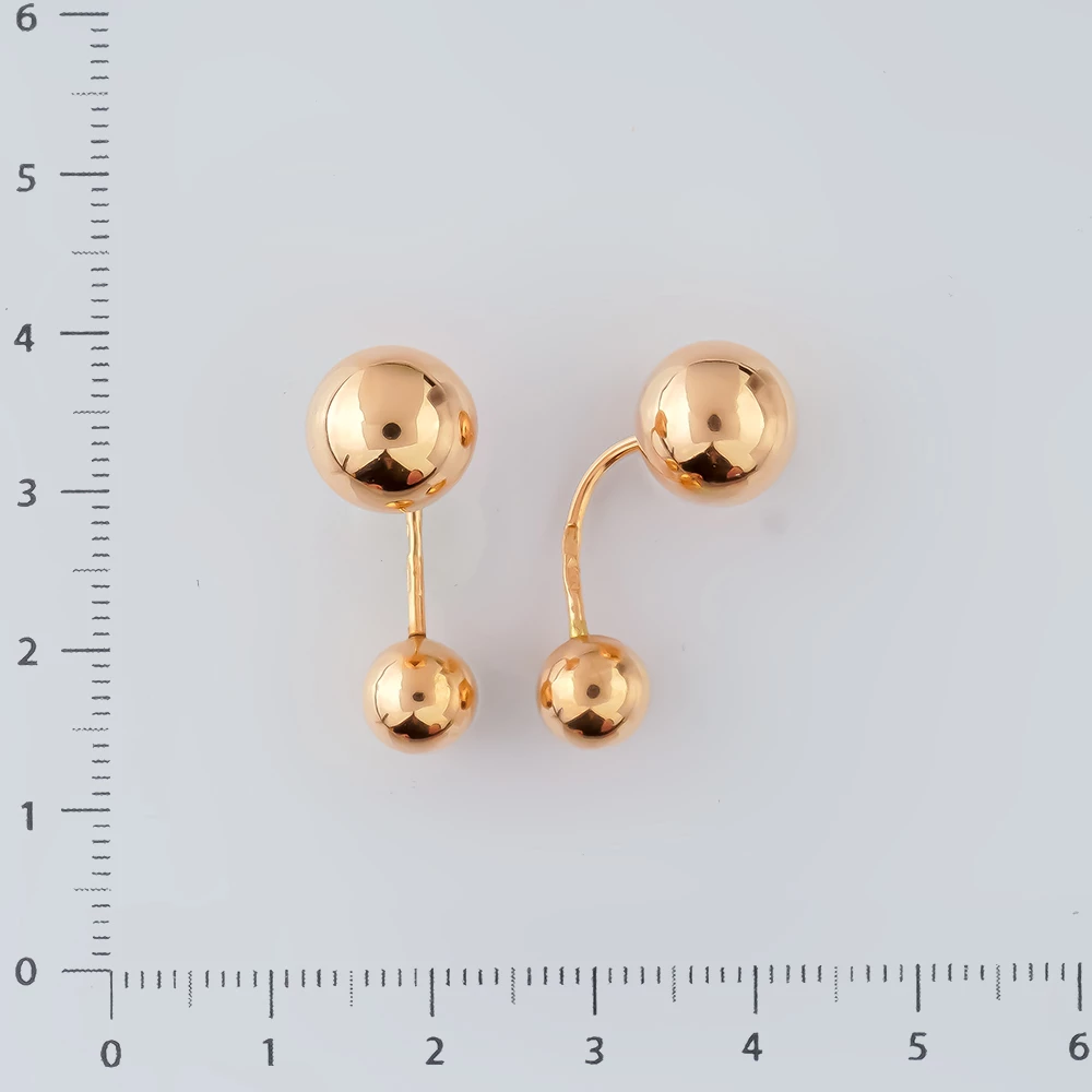 Серьги из красного золота 585 пробы