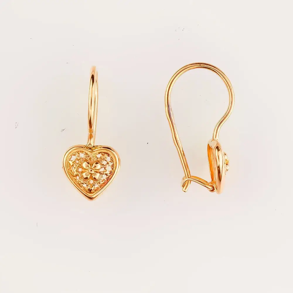 Серьги из красного золота 585 пробы