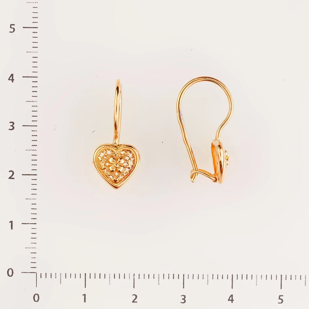 Серьги из красного золота 585 пробы