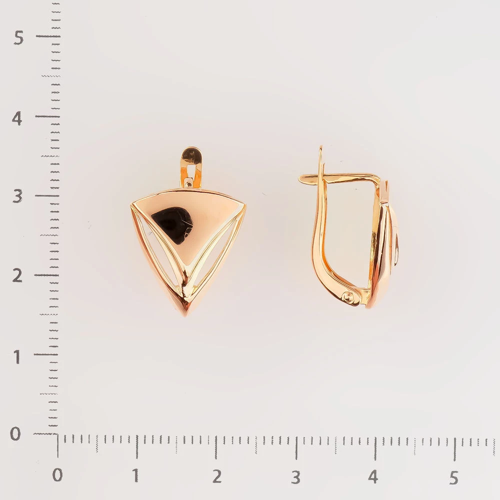 Серьги из красного золота 585 пробы