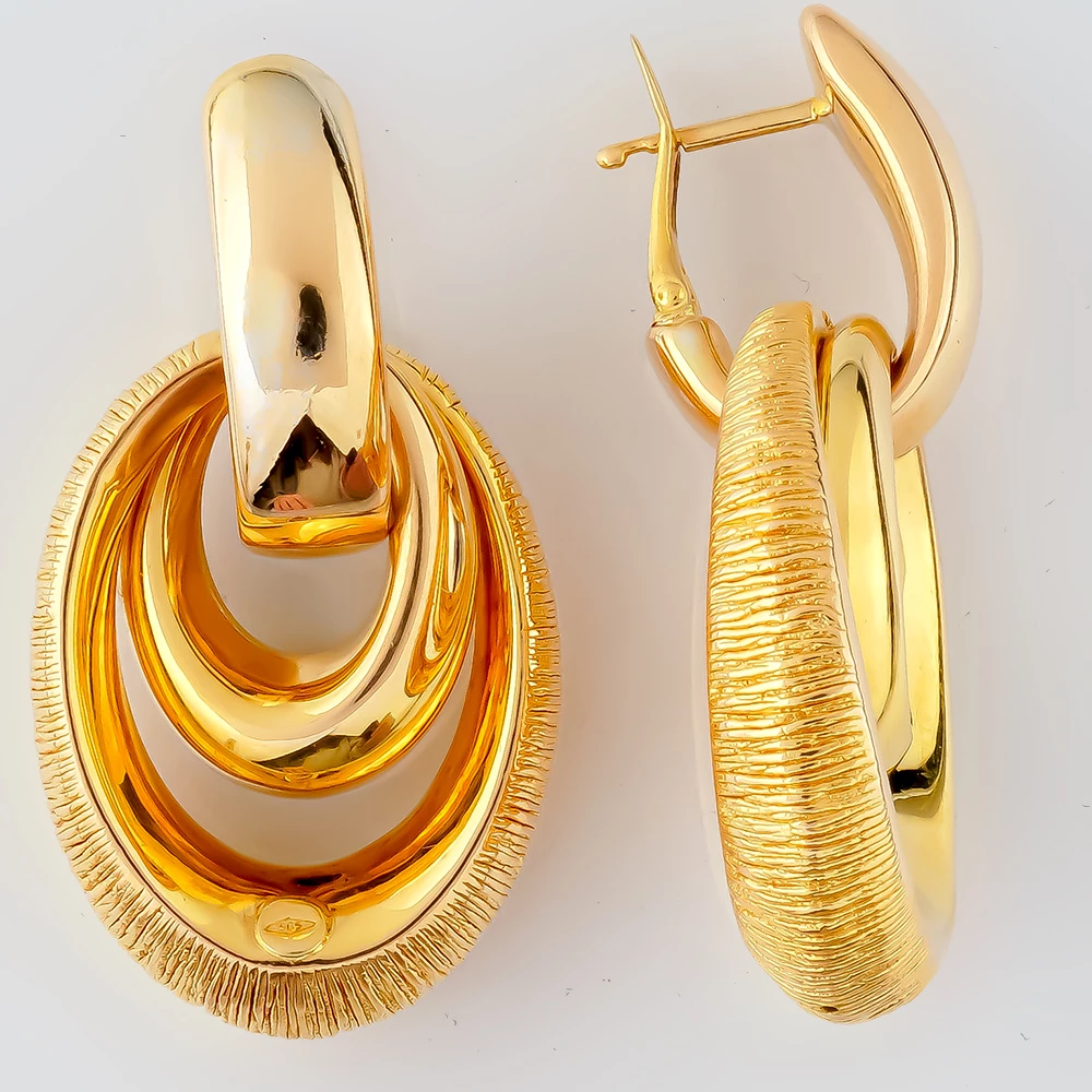 Серьги из желтого золота 585 пробы