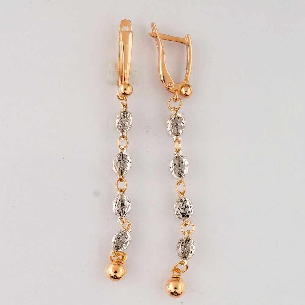 Серьги из красного золота 585 пробы