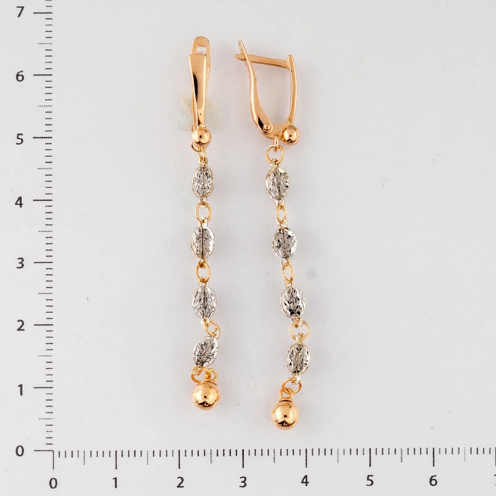 Серьги из красного золота 585 пробы