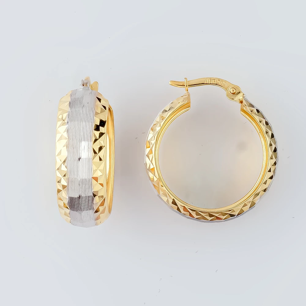 Серьги конго из красного золота 585 пробы