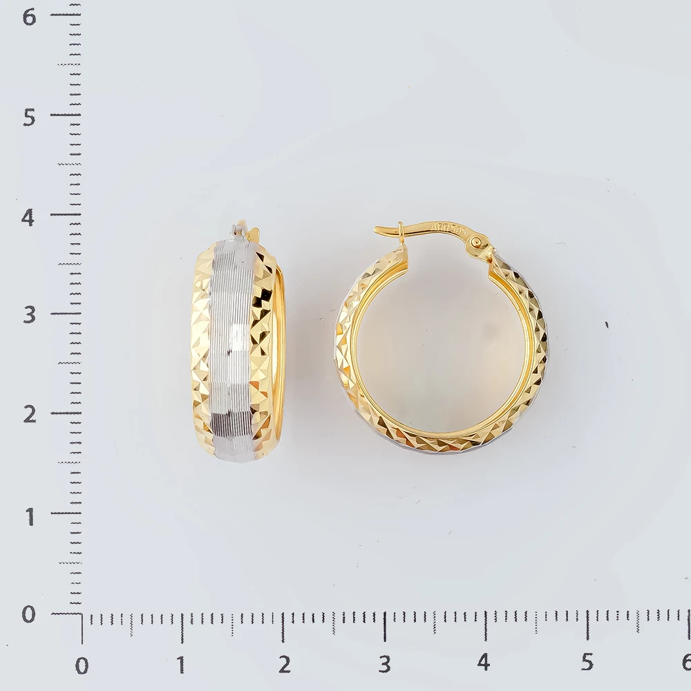 Серьги конго из красного золота 585 пробы