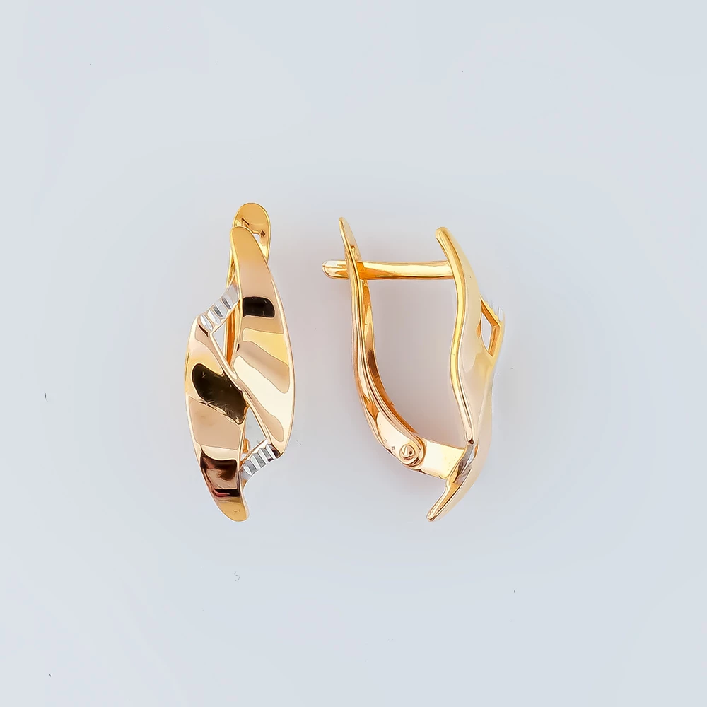 Серьги из желтого золота 585 пробы