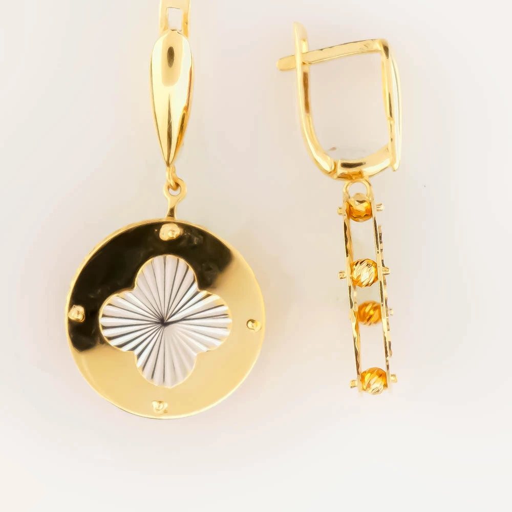 Серьги из желтого золота 585 пробы