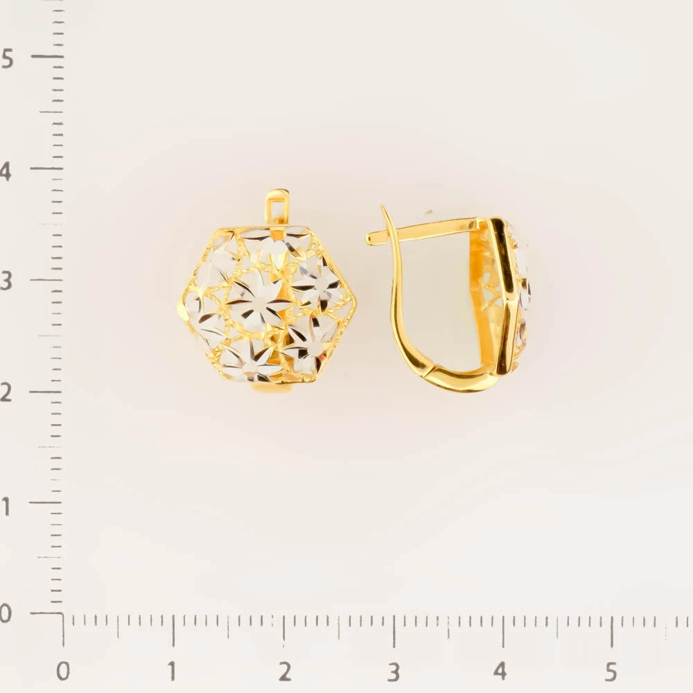 Серьги из желтого золота 585 пробы