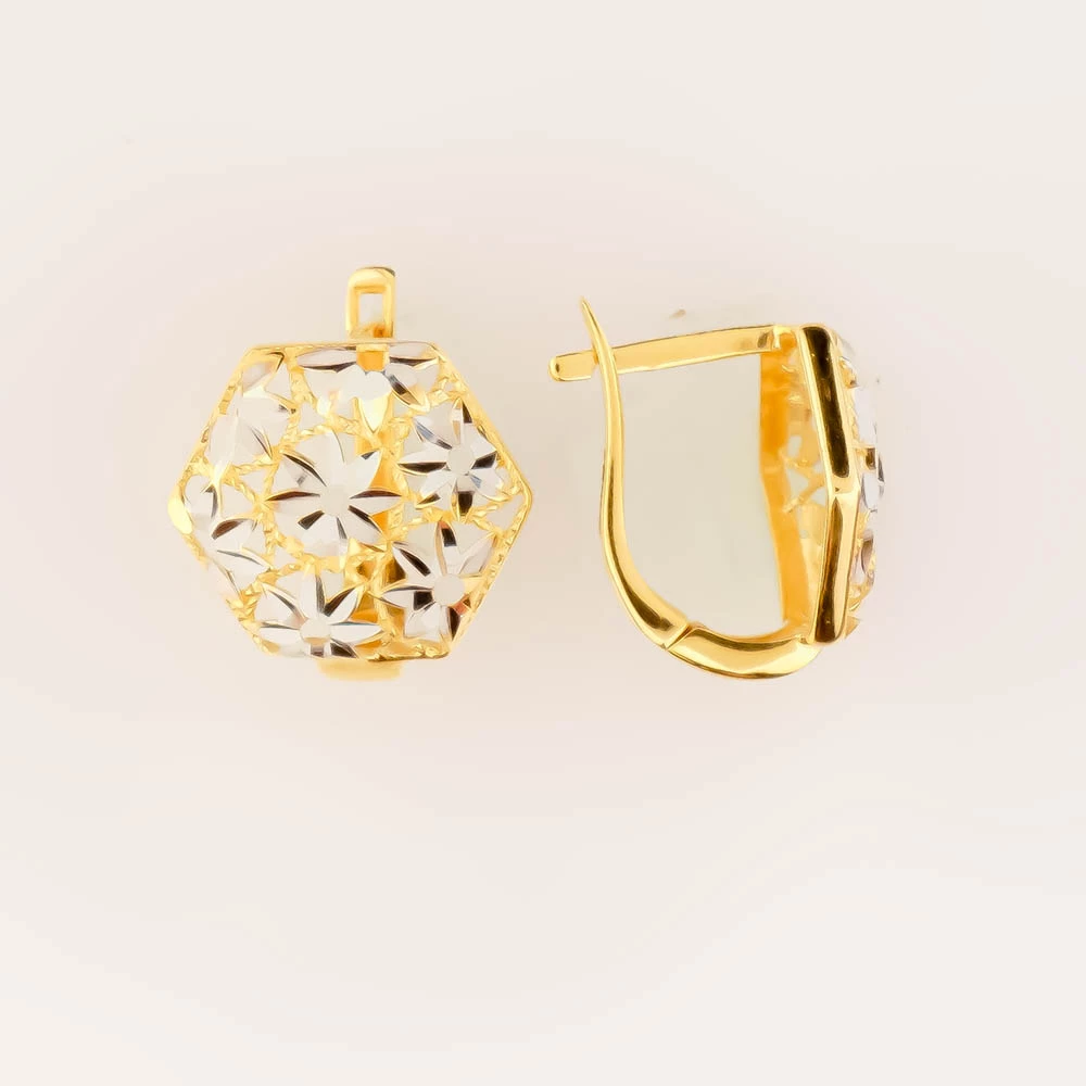 Серьги из желтого золота 585 пробы