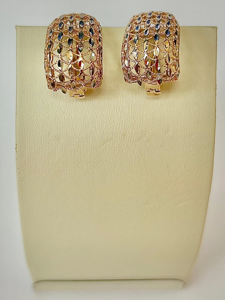 Серьги из красного золота 585 пробы