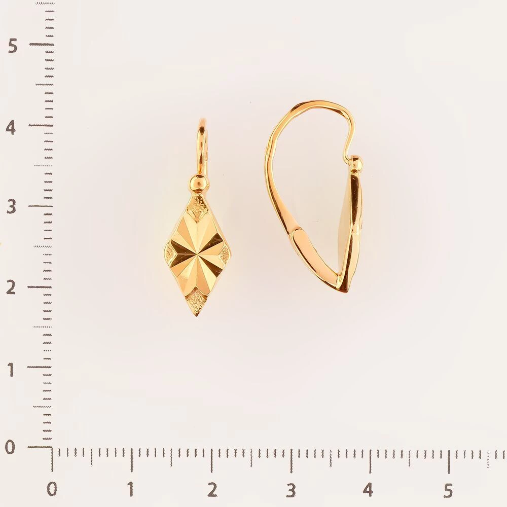 Серьги из красного золота 583 пробы