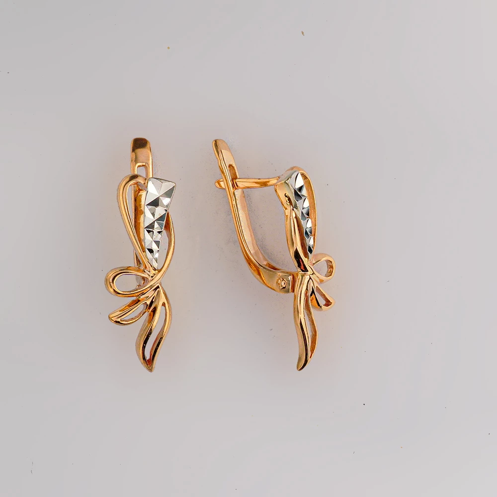 Серьги из красного золота 585 пробы