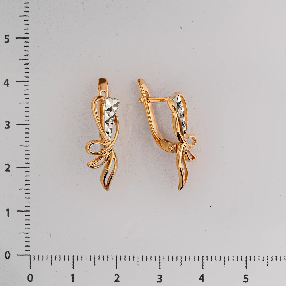 Серьги из красного золота 585 пробы