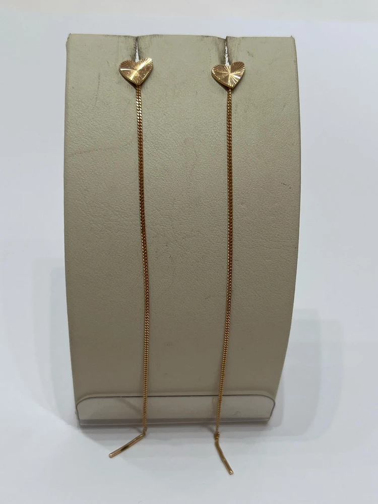 Серьги из красного золота 585 пробы