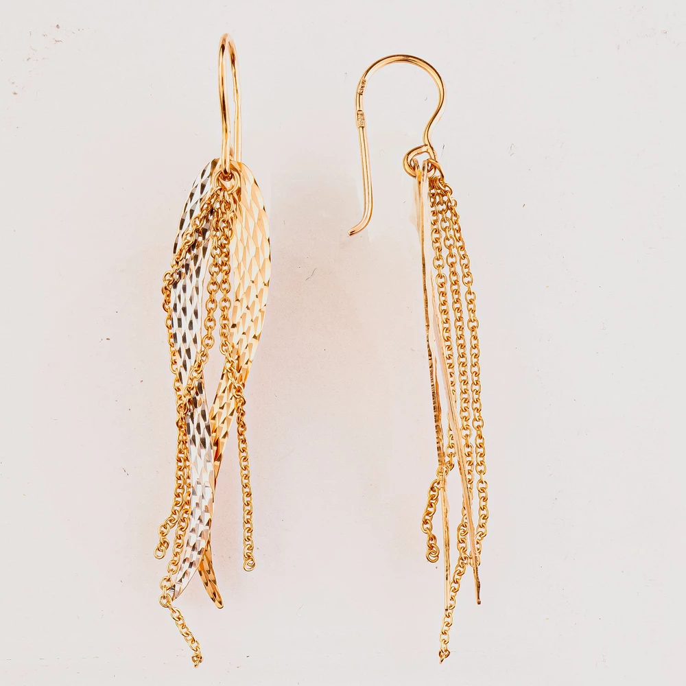 Серьги из красного золота 585 пробы