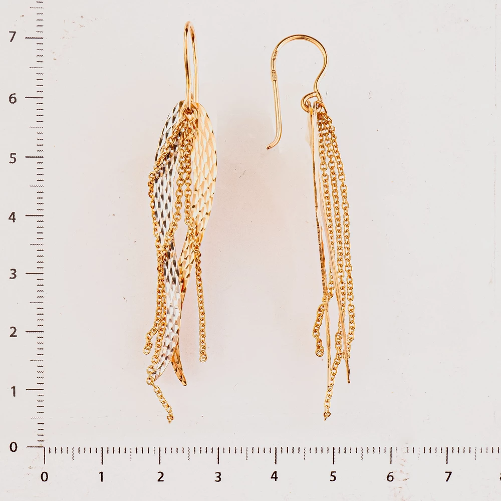 Серьги из красного золота 585 пробы