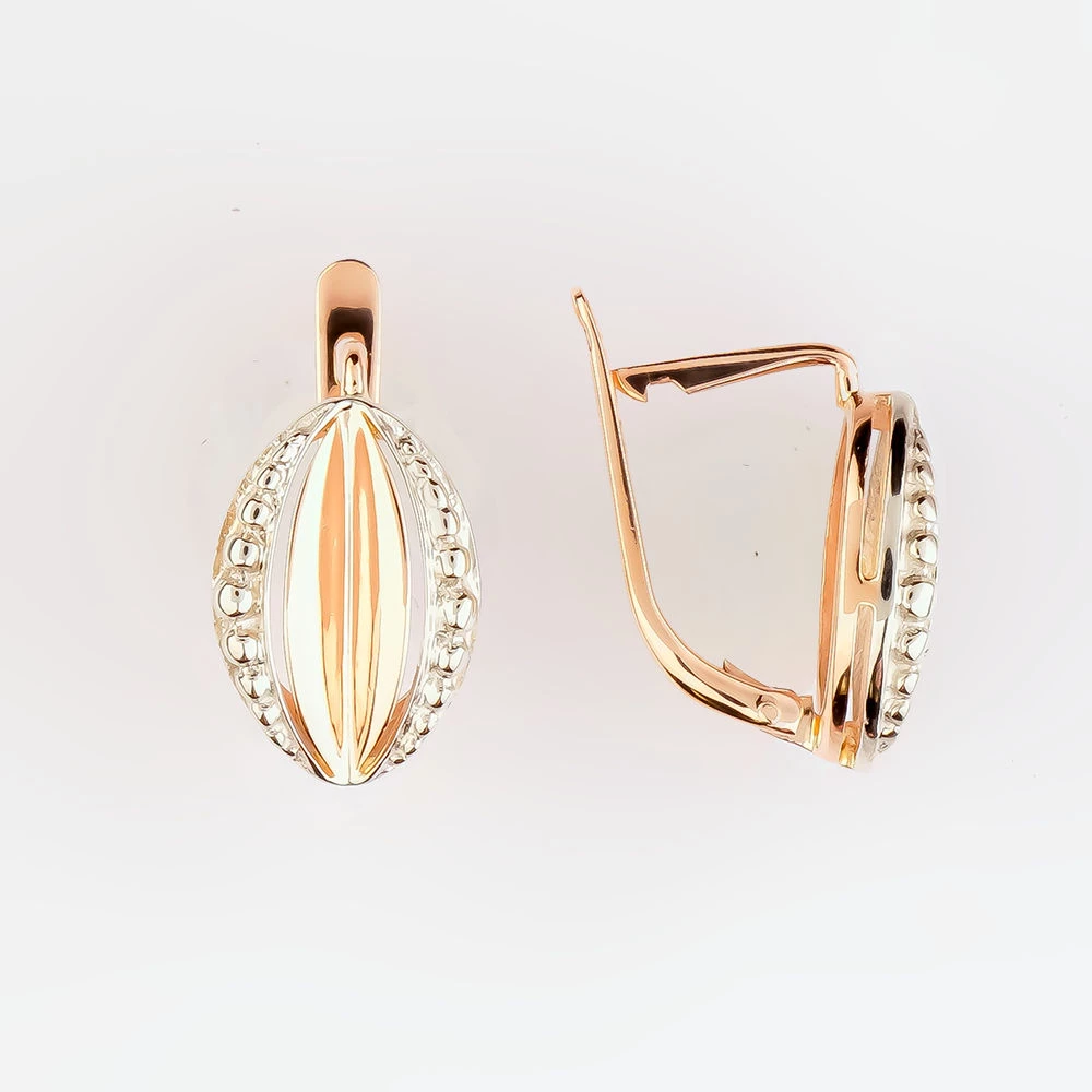 Серьги из красного золота 583 пробы