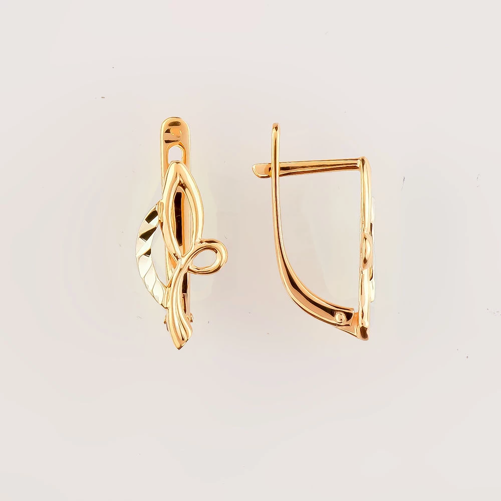 Серьги из красного золота 585 пробы