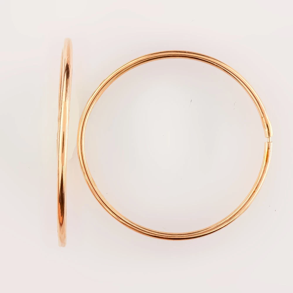 Серьги конго из красного золота 585 пробы