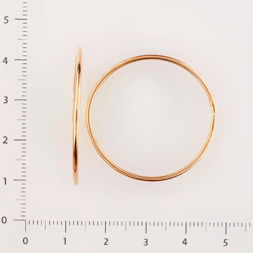 Серьги конго из красного золота 585 пробы