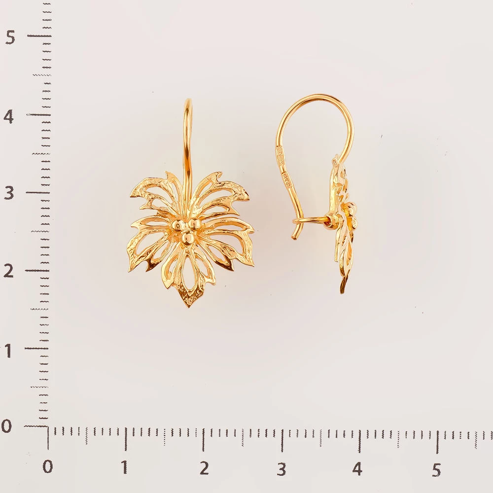 Серьги из красного золота 583 пробы
