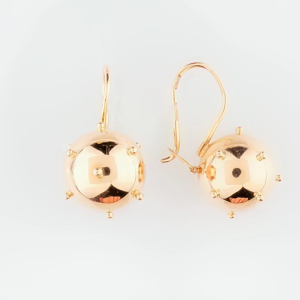 Серьги из красного золота 585 пробы