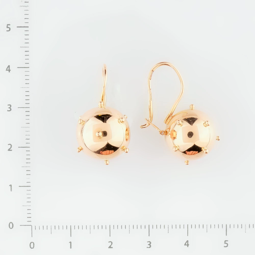 Серьги из красного золота 585 пробы
