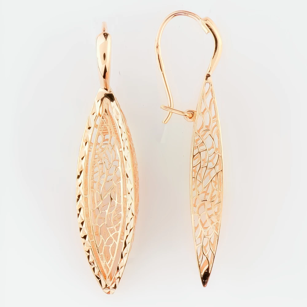 Серьги из красного золота 585 пробы