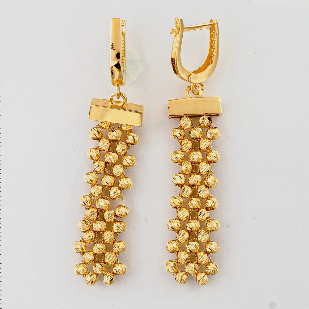 Серьги из желтого золота 585 пробы