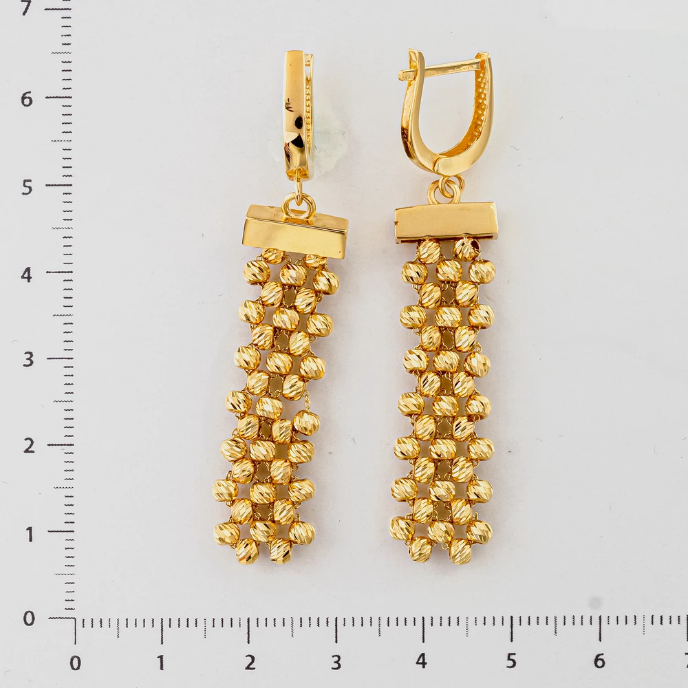 Серьги из желтого золота 585 пробы