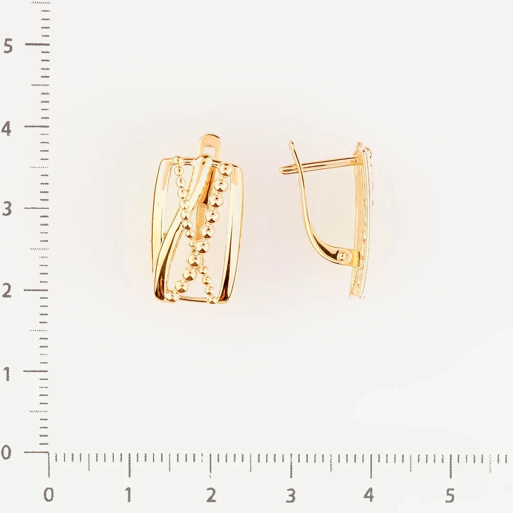 Серьги из красного золота 585 пробы