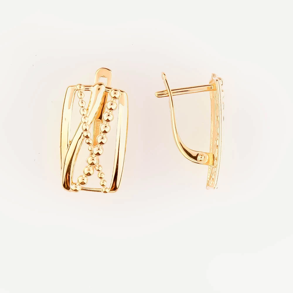 Серьги из красного золота 585 пробы