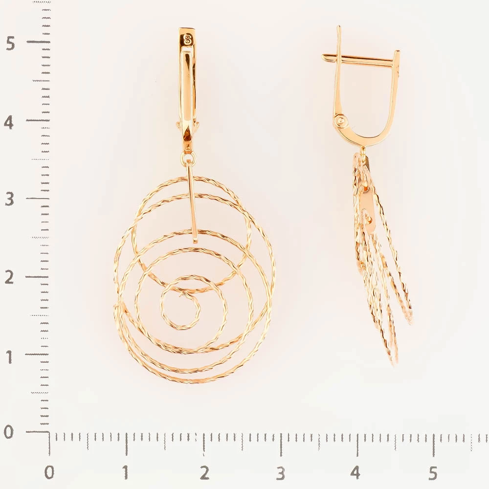Серьги из красного золота 585 пробы