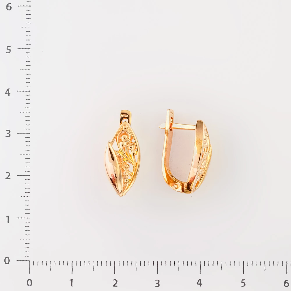 Серьги из красного золота 585 пробы