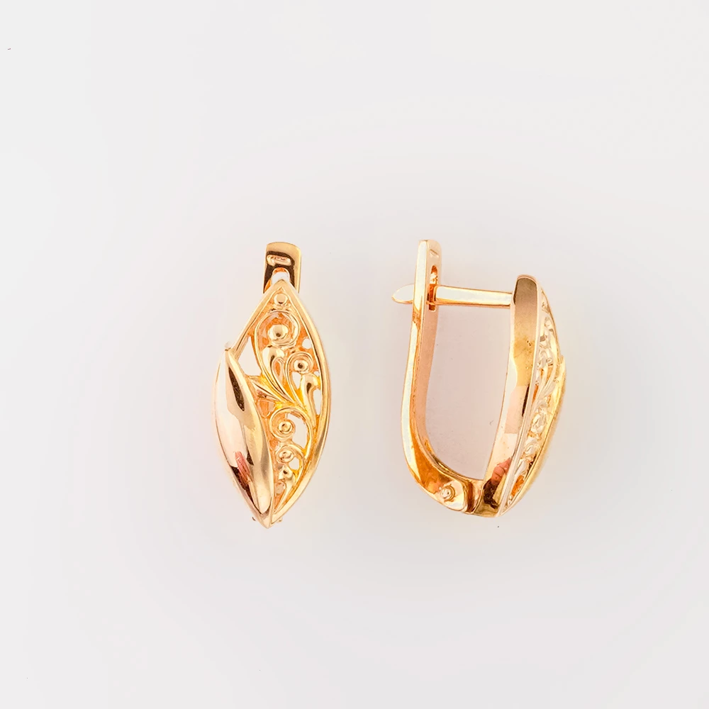 Серьги из красного золота 585 пробы