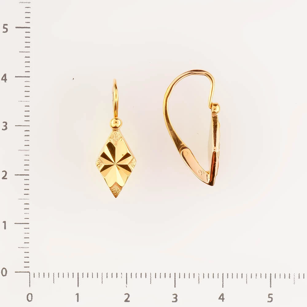 Серьги из красного золота 583 пробы