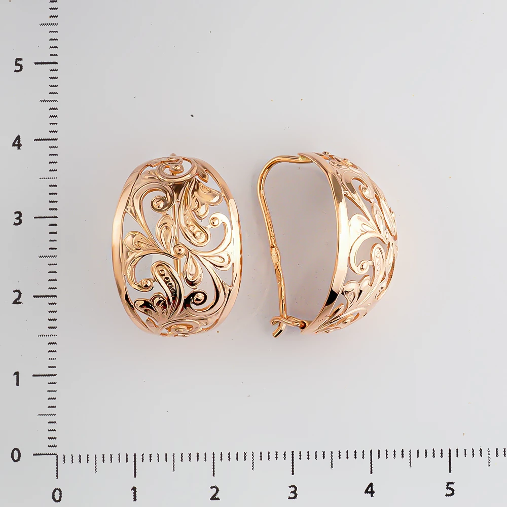 Серьги из красного золота 585 пробы