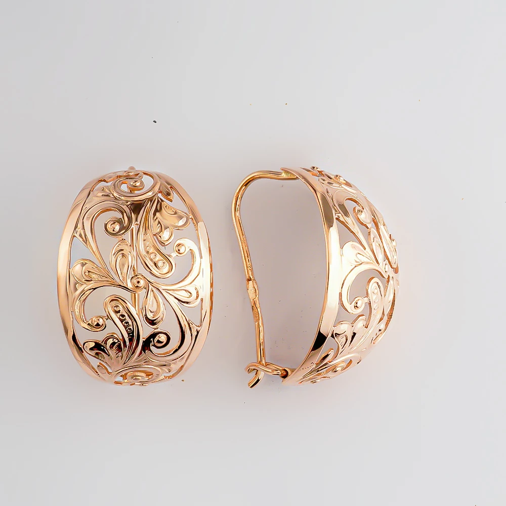 Серьги из красного золота 585 пробы