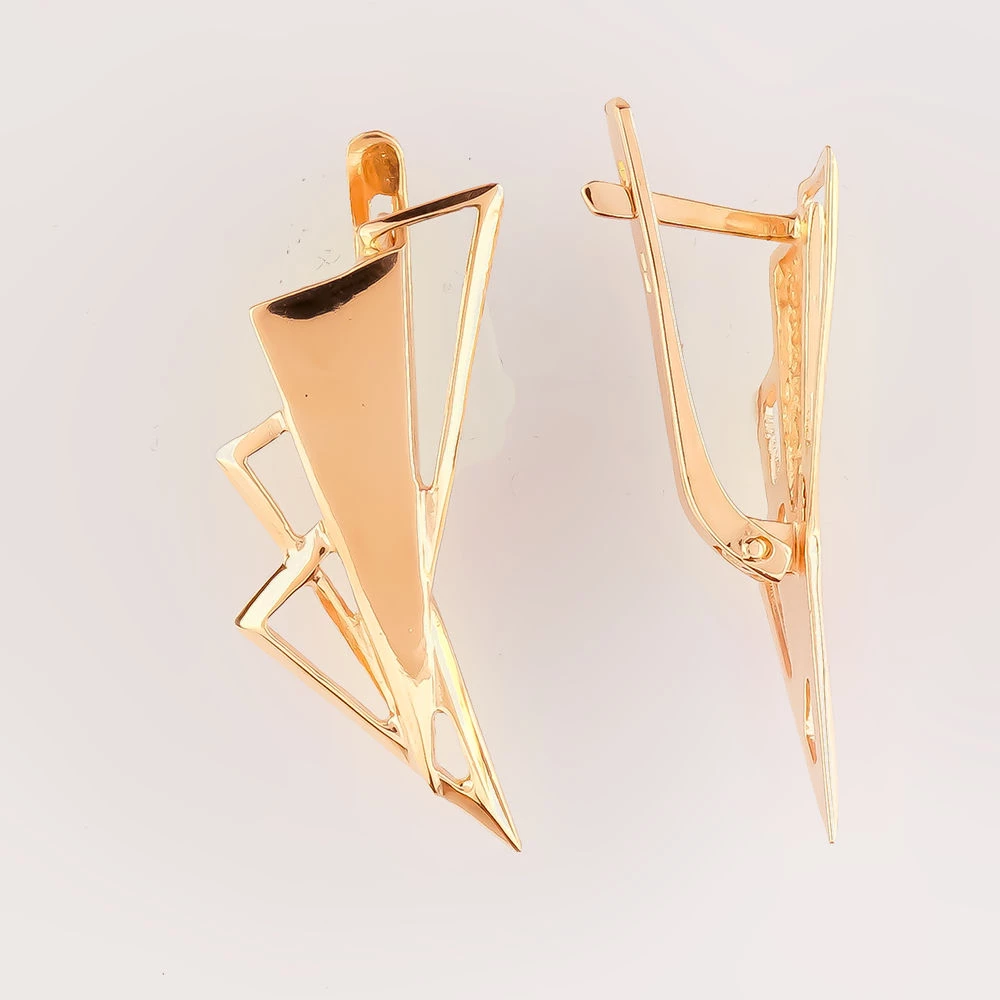 Серьги из красного золота 585 пробы