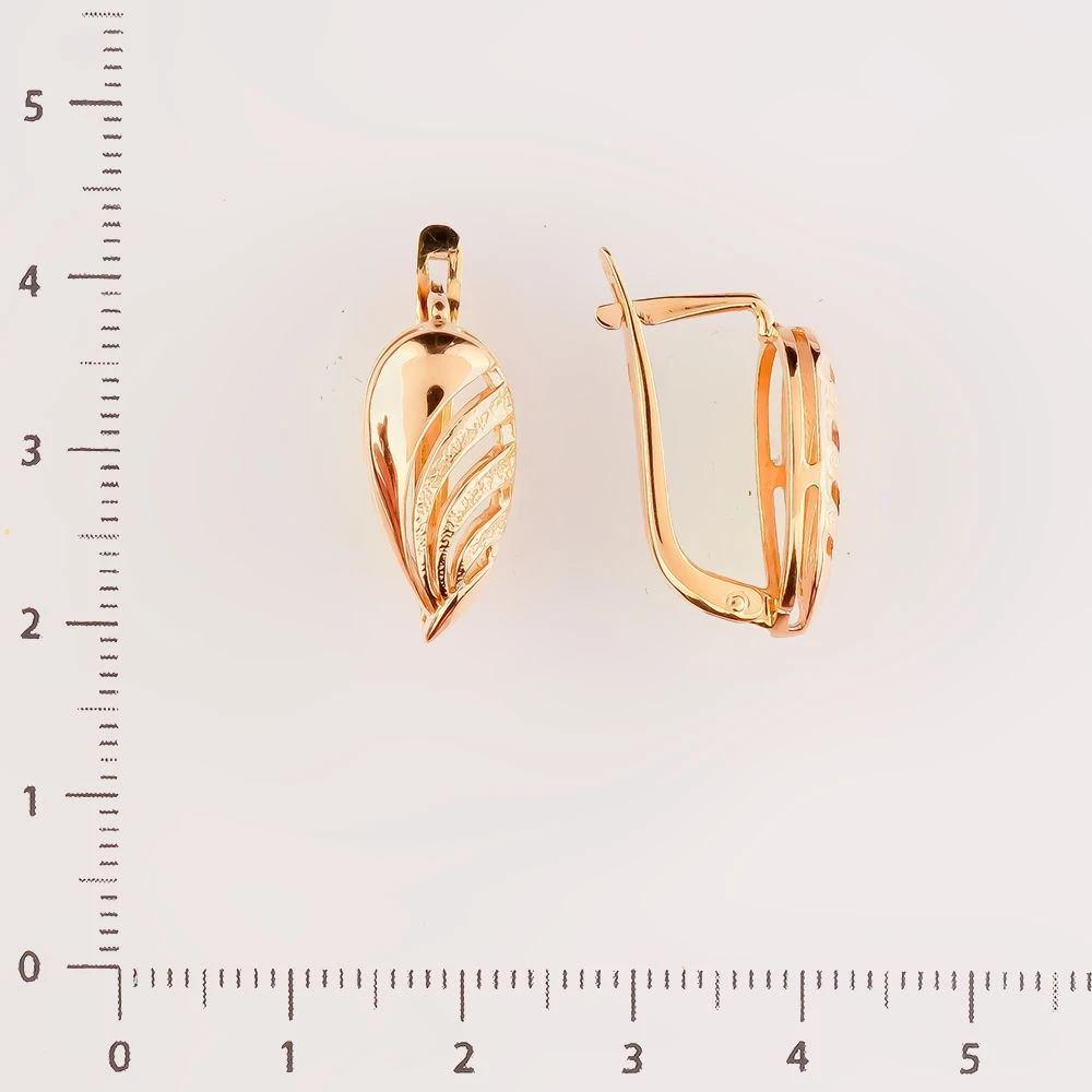 Серьги из красного золота 585 пробы