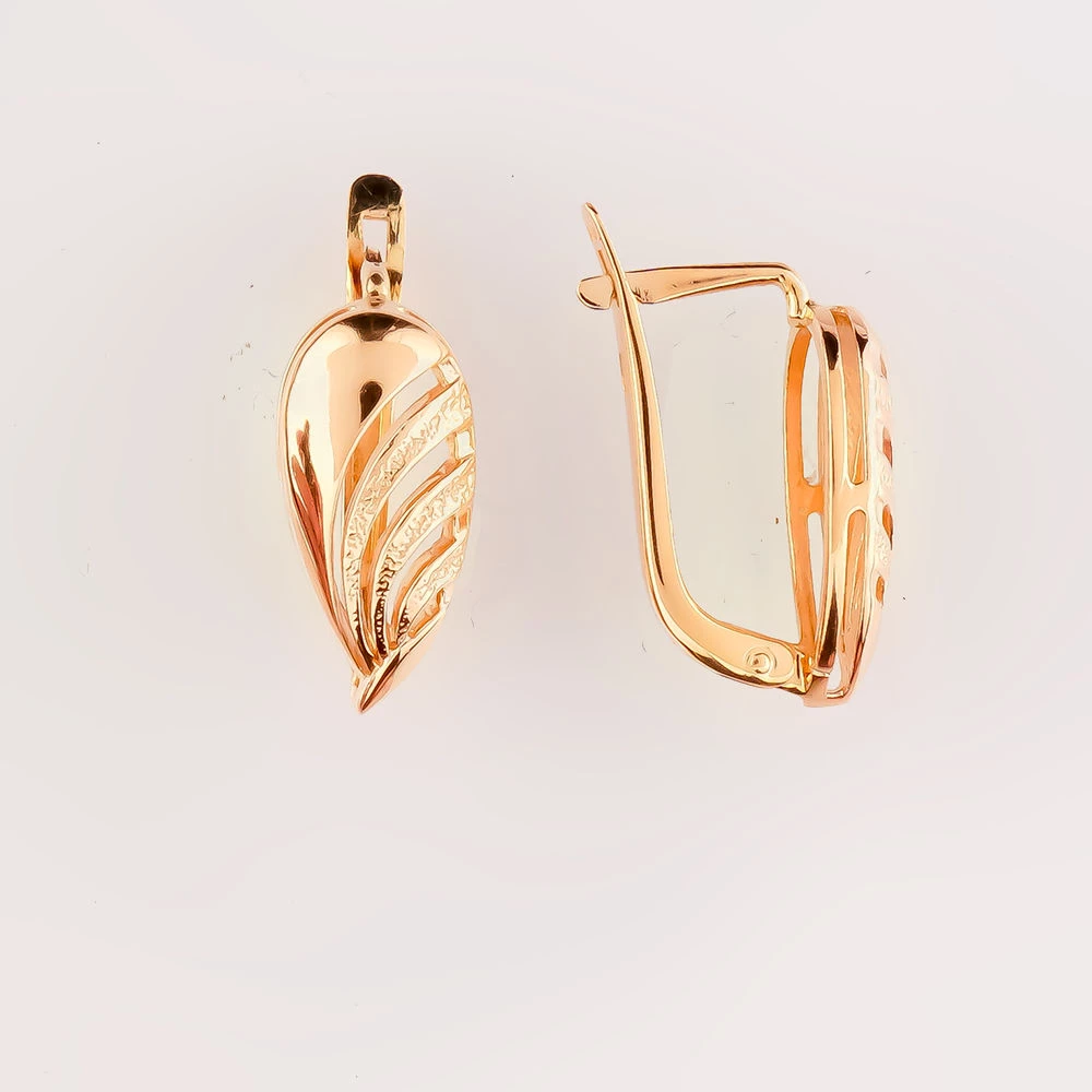 Серьги из красного золота 585 пробы