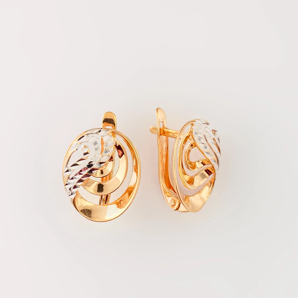 Серьги из красного золота 585 пробы